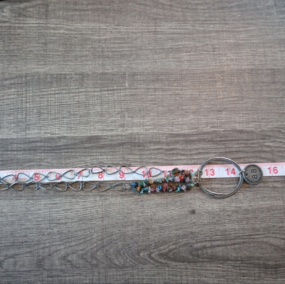 Boho Silver And Multicolor Stone Statement Neckla… - image 6